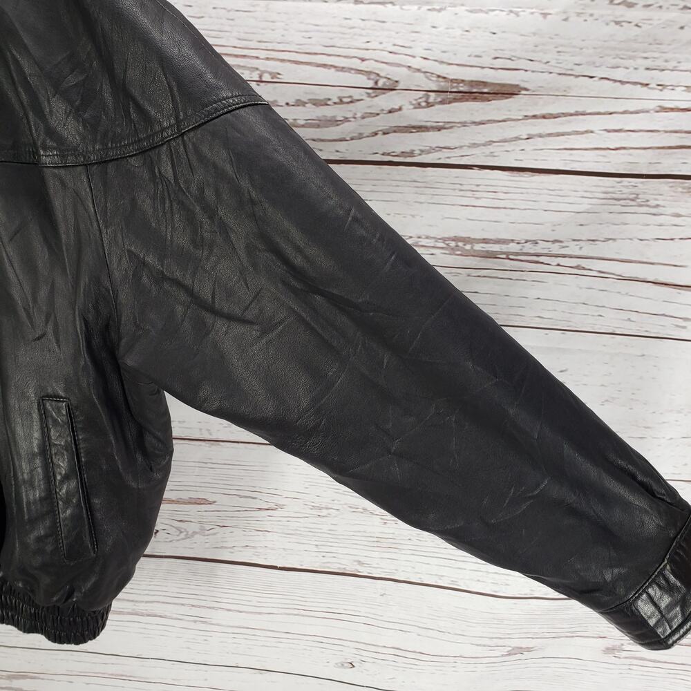 Monaco Leather Italy Men's Snap/Full Zip Lambskin Leather Jacket Size XL - Picture 6 of 16